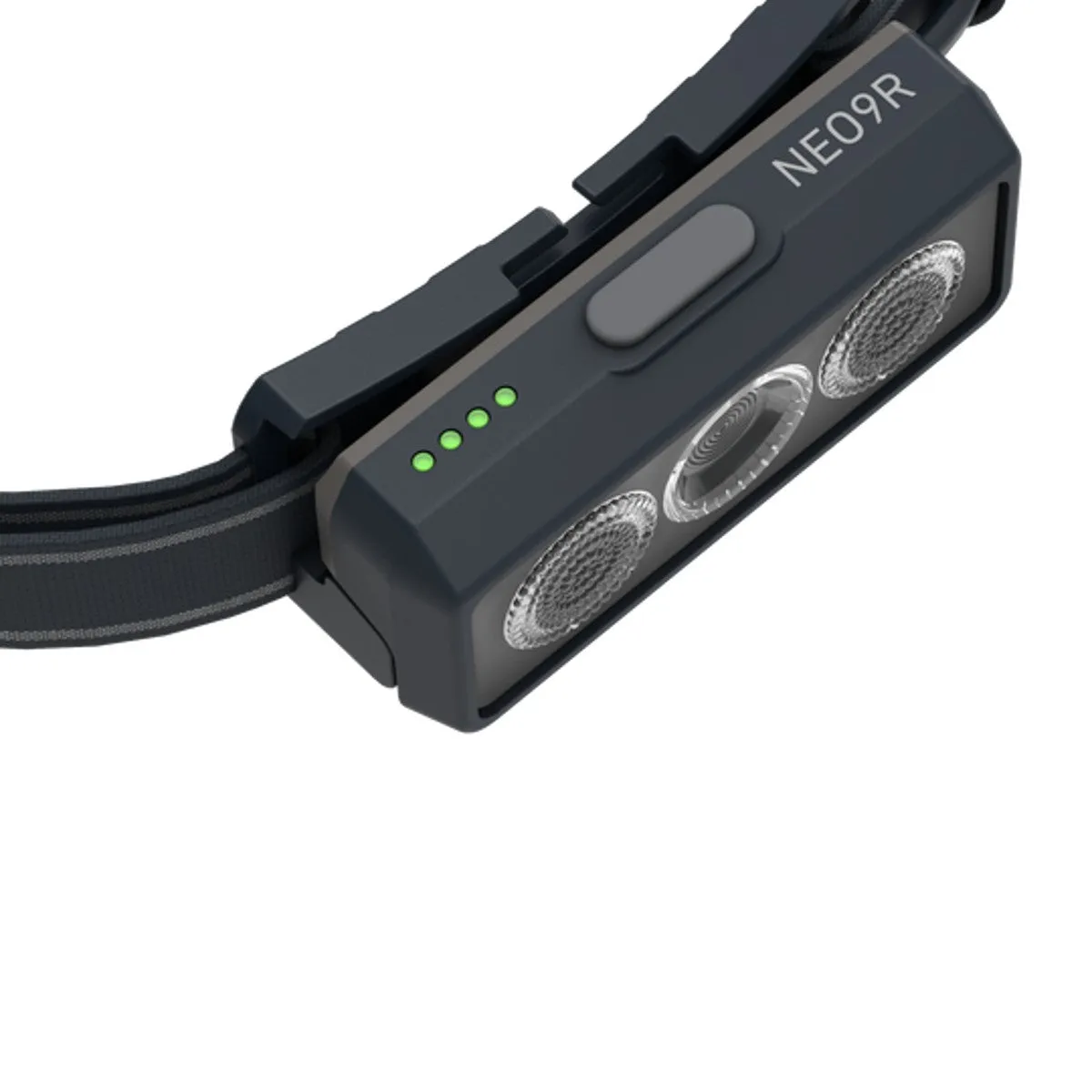 Ledlenser NEO9R Running Headtorch with Chest Strap - Grey-Black