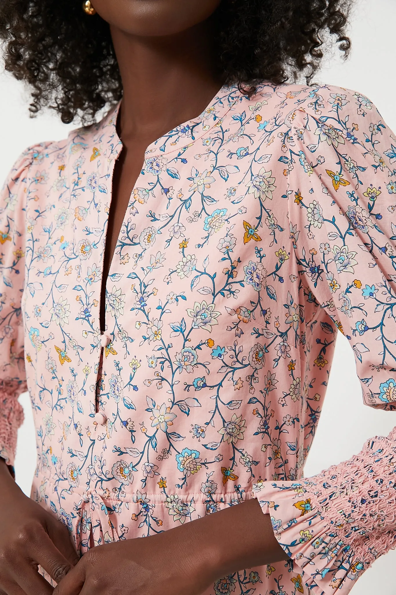 Light Pink Floral Lucille Maxi Dress
