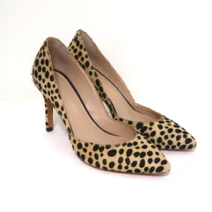 Loeffler Randall Pumps Tasmin Cheetah Print Pony Hair Size 7 Pointed Toe Heels