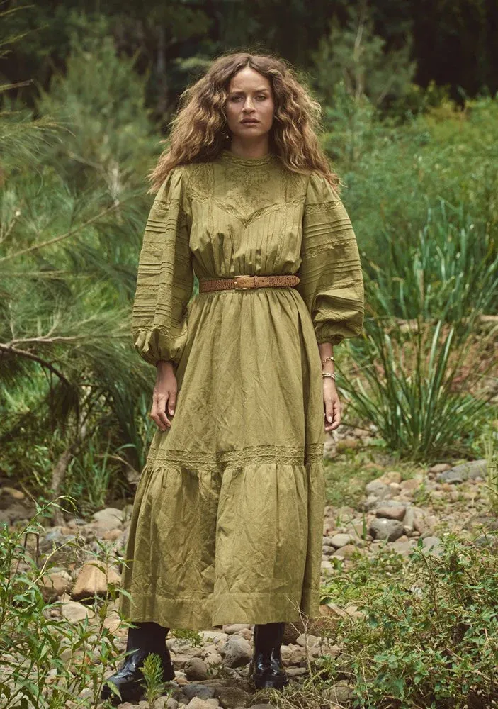 Loom Maxi Dress- Olive ~ MOS the label