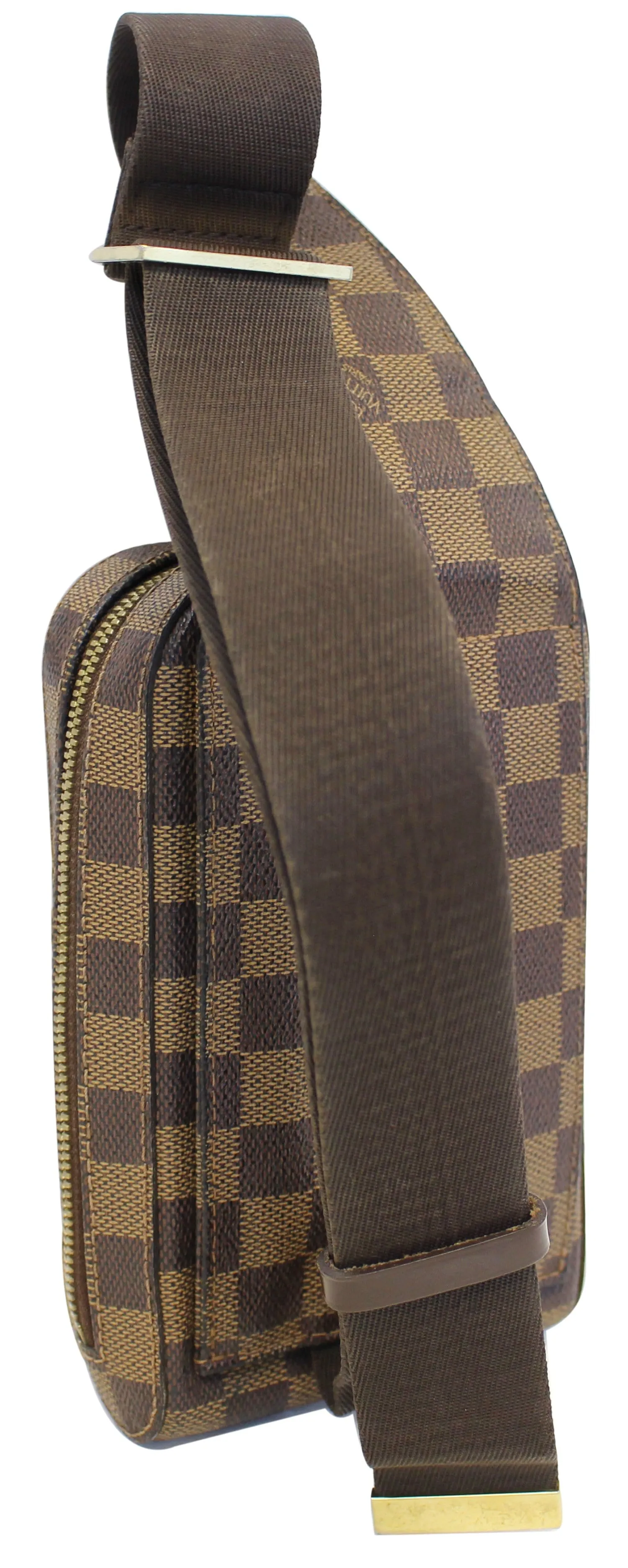 LOUIS VUITTON Damier Ebene Geronimos Brown Hip Bag