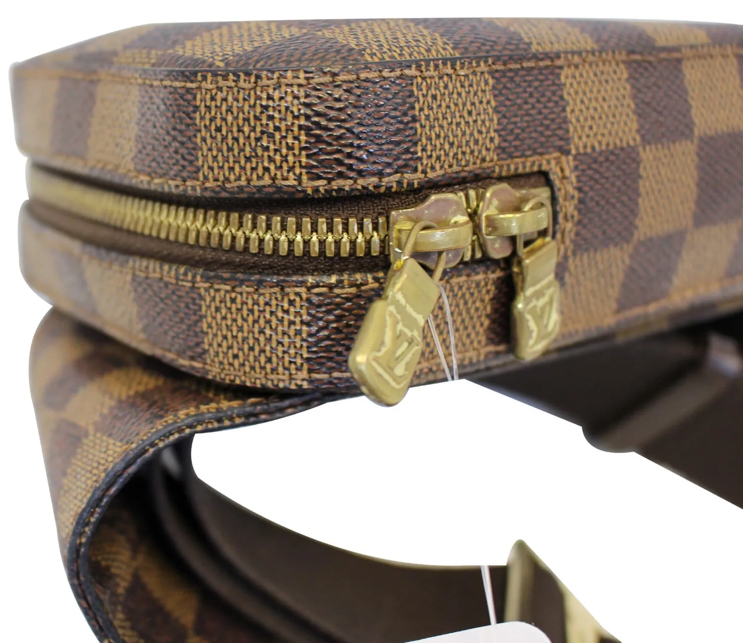 LOUIS VUITTON Damier Ebene Geronimos Brown Hip Bag