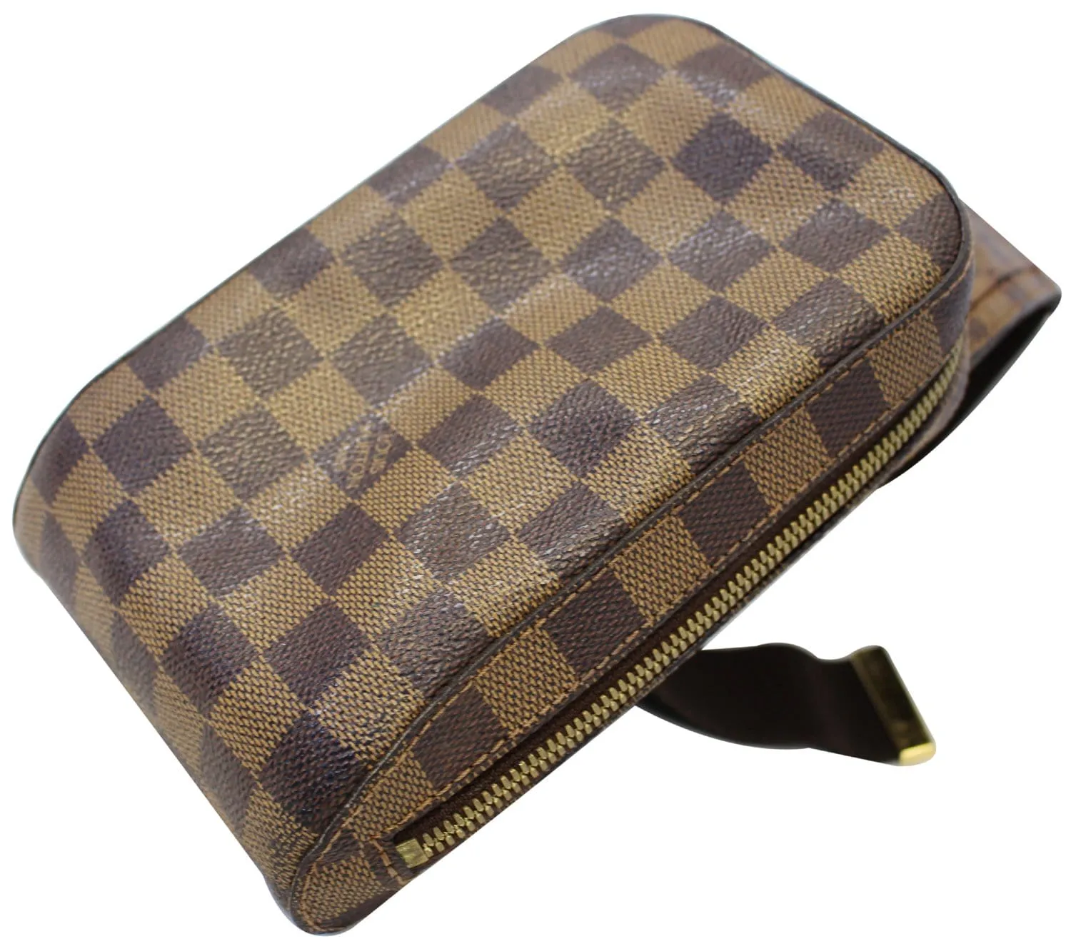 LOUIS VUITTON Damier Ebene Geronimos Brown Hip Bag