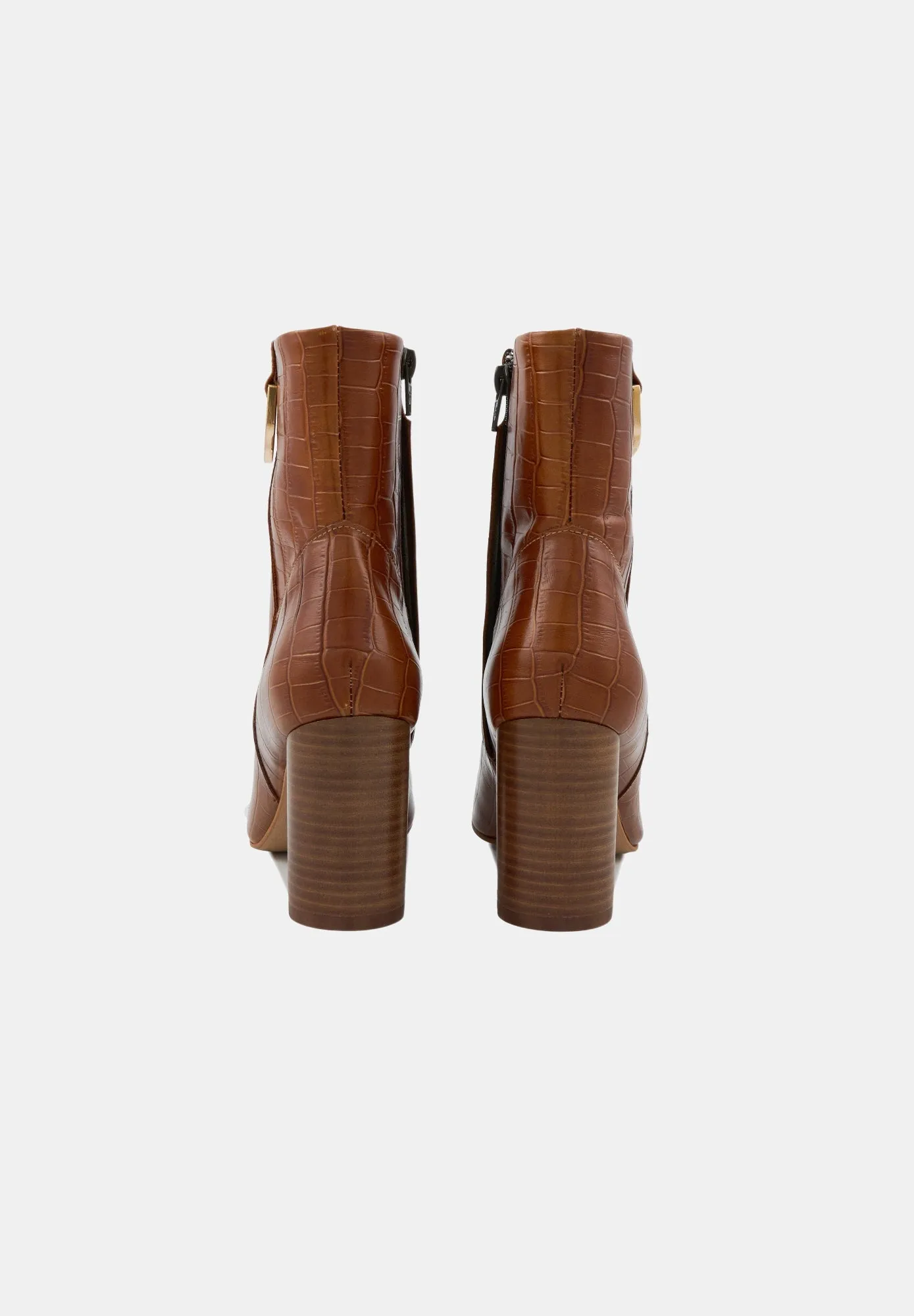 Louise-High Croco Cognac
