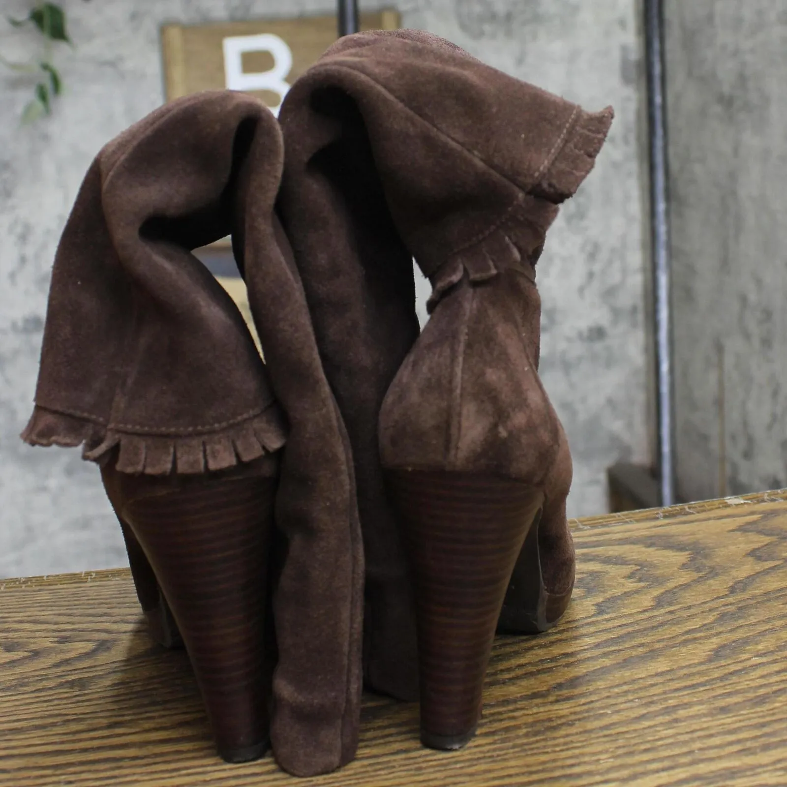 Matisse Womens Foldover Heeled Suede Boots 1678ac2ae2f022 Brown 9M