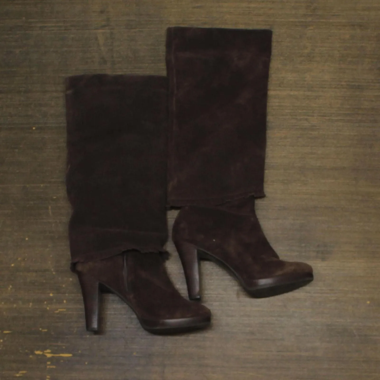 Matisse Womens Foldover Heeled Suede Boots 1678ac2ae2f022 Brown 9M