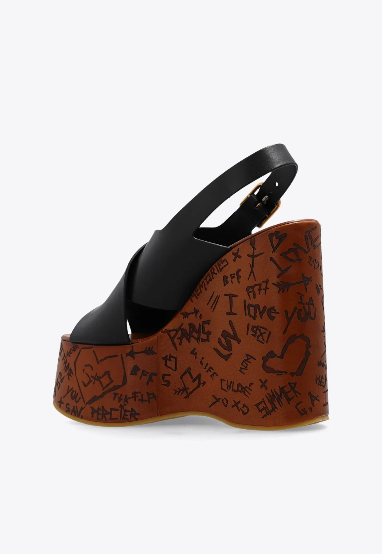 Maxime 130 Engraved Wedge Sandals