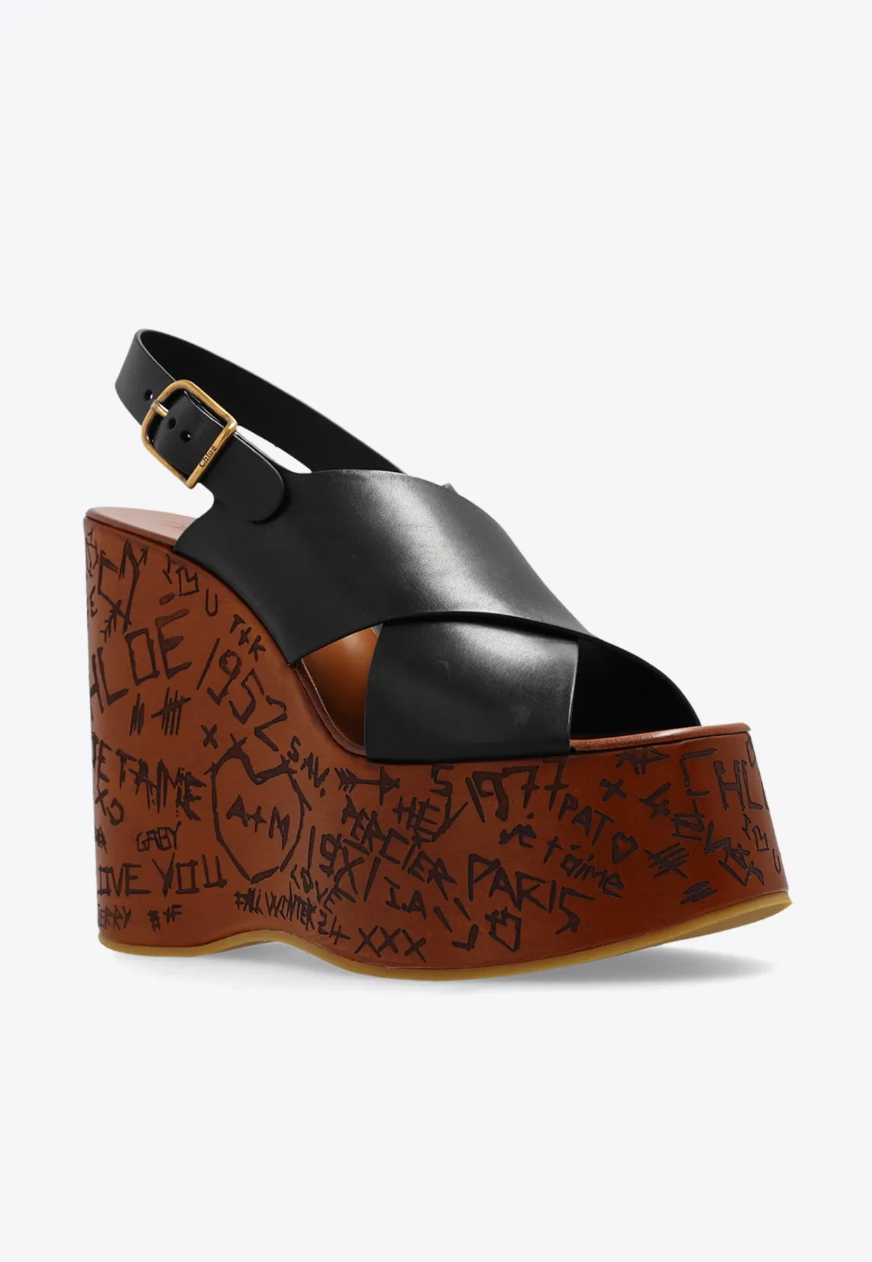 Maxime 130 Engraved Wedge Sandals