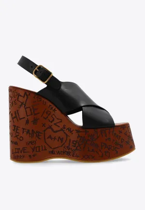 Maxime 130 Engraved Wedge Sandals