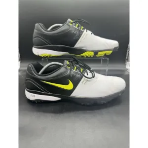 Men's Nike Air Rival III 3 White Black Green Golf Shoes 628533-100 Size 11.5 EUC