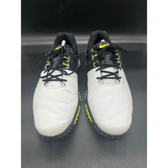 Men's Nike Air Rival III 3 White Black Green Golf Shoes 628533-100 Size 11.5 EUC