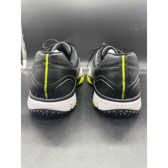Men's Nike Air Rival III 3 White Black Green Golf Shoes 628533-100 Size 11.5 EUC