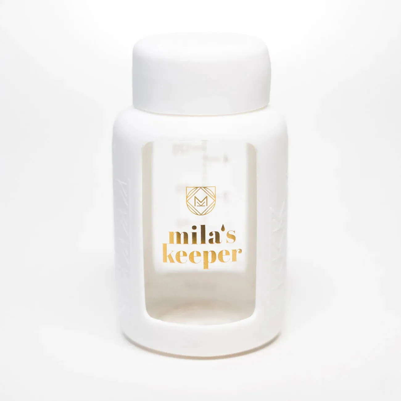 Mila's Keeper Glass Breast Milk Storage Bottles - Standard - Aspen White