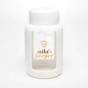 Mila's Keeper Glass Breast Milk Storage Bottles - Standard - Aspen White