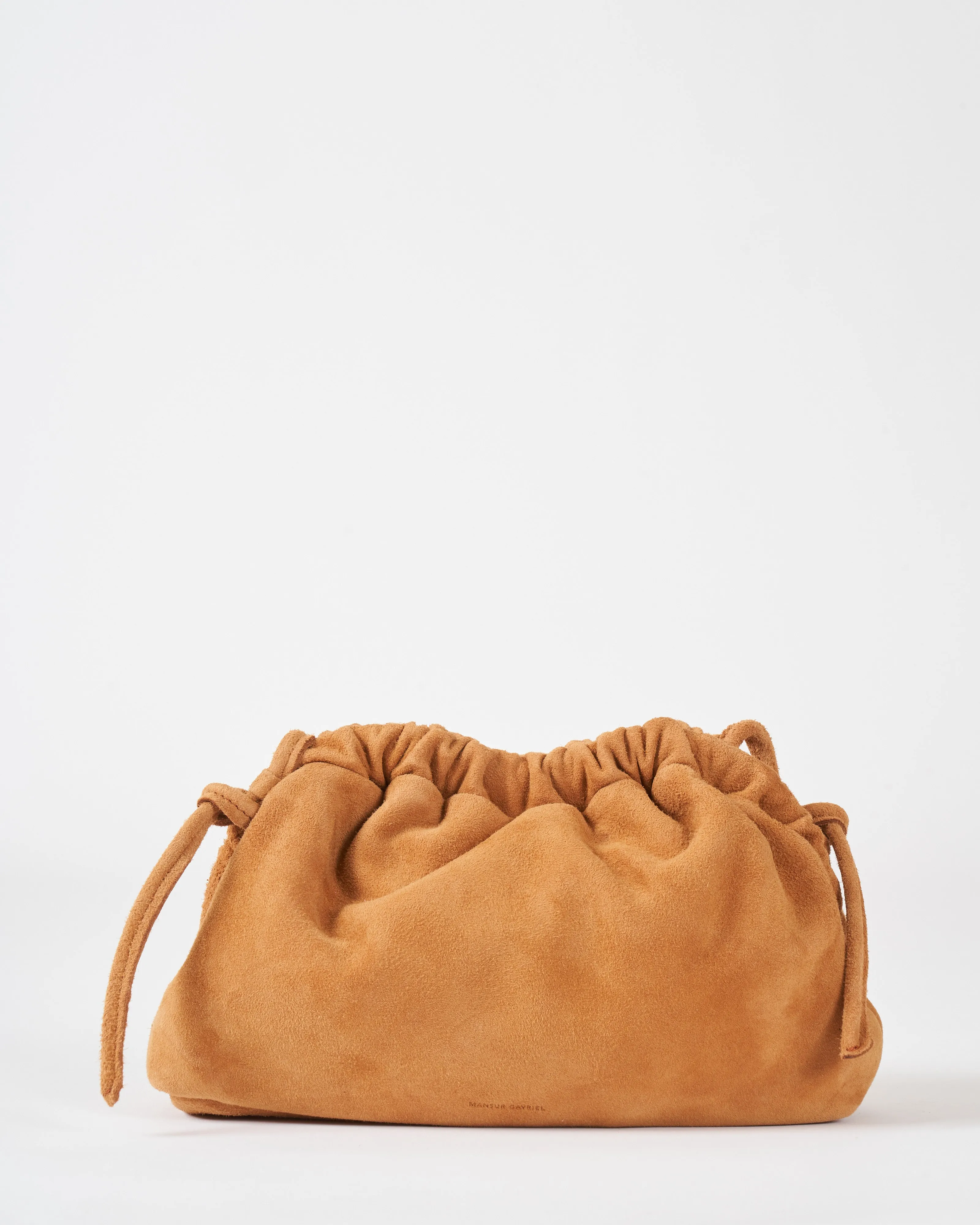 mini cloud clutch - caramel suede