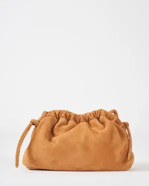 mini cloud clutch - caramel suede