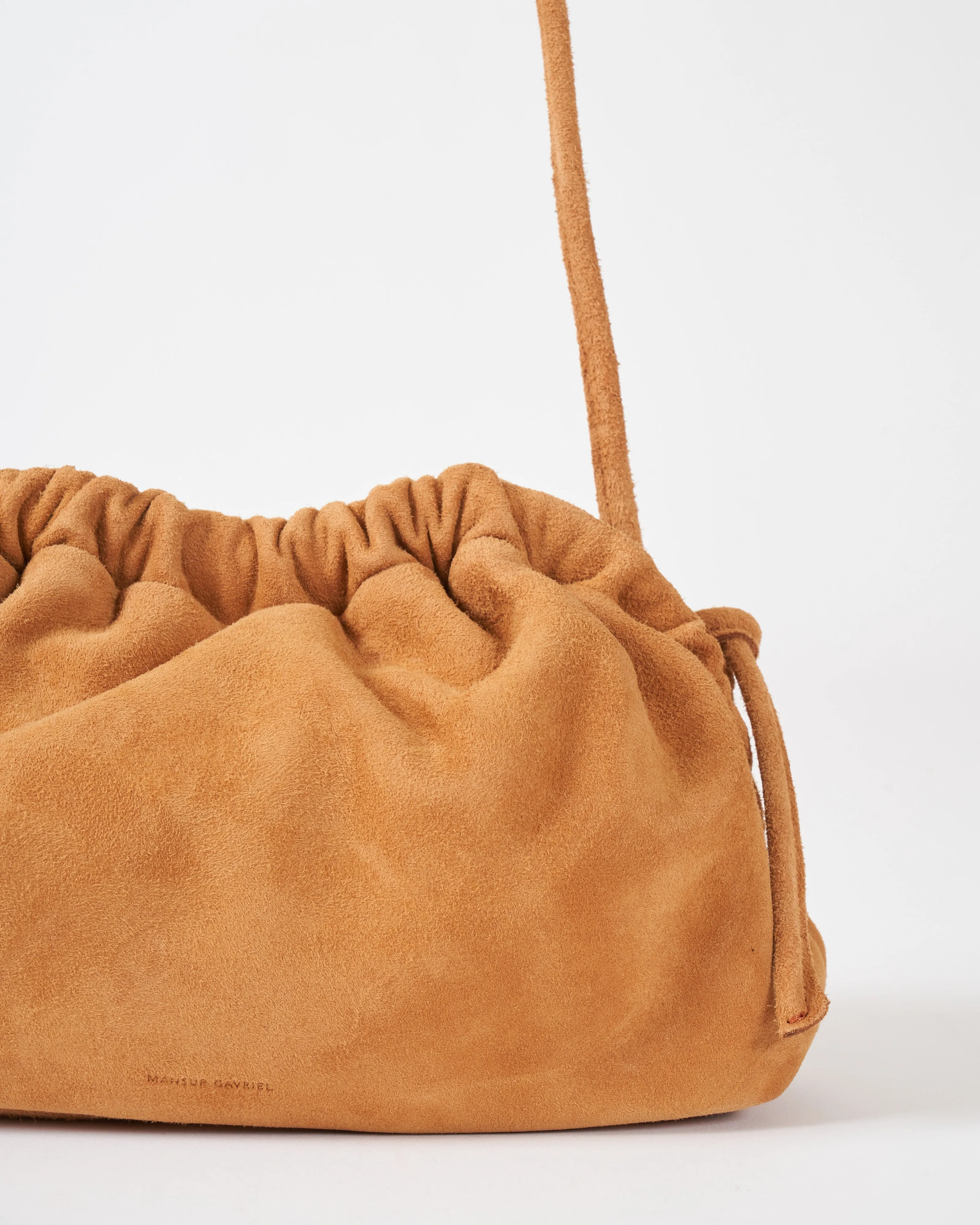 mini cloud clutch - caramel suede