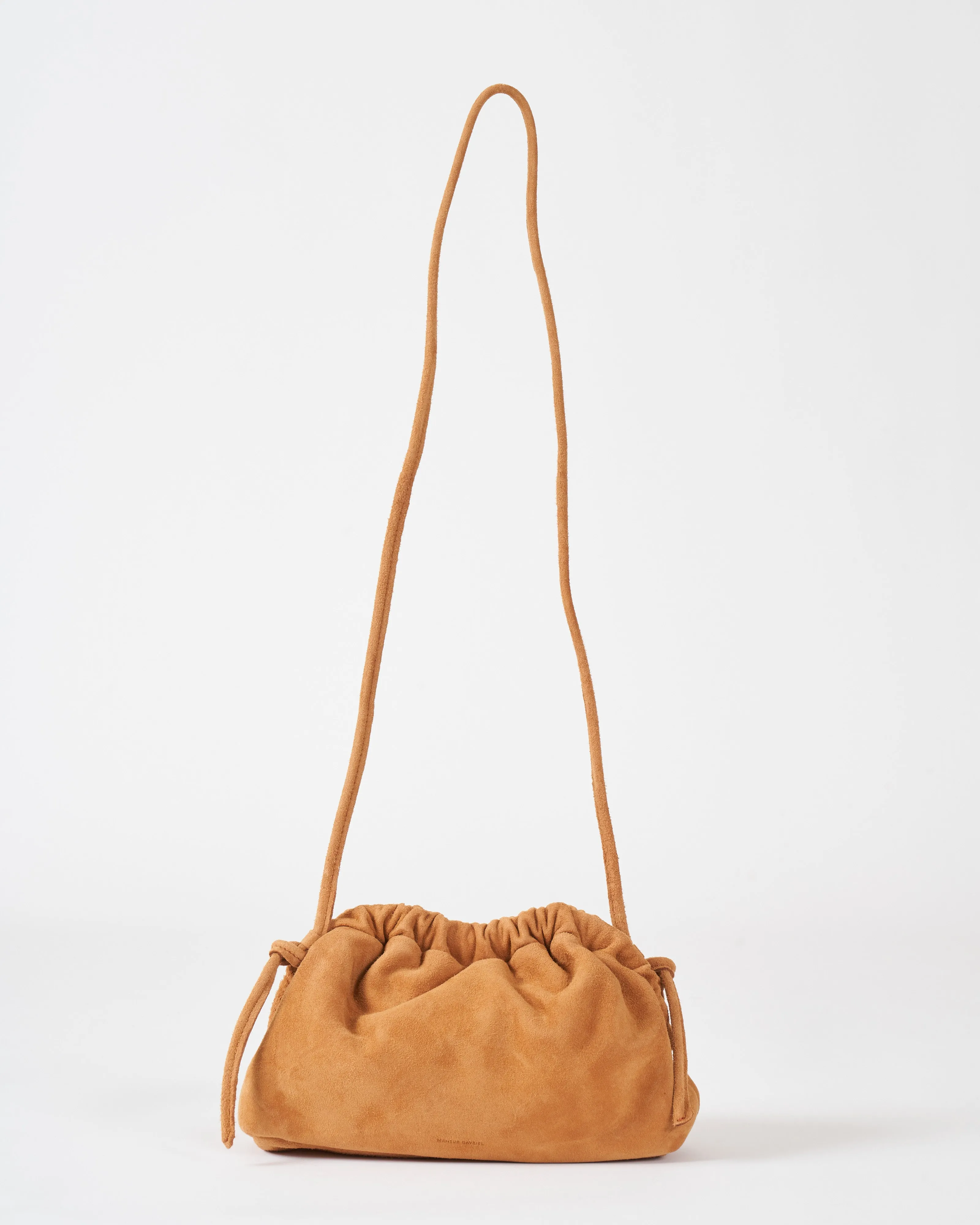 mini cloud clutch - caramel suede