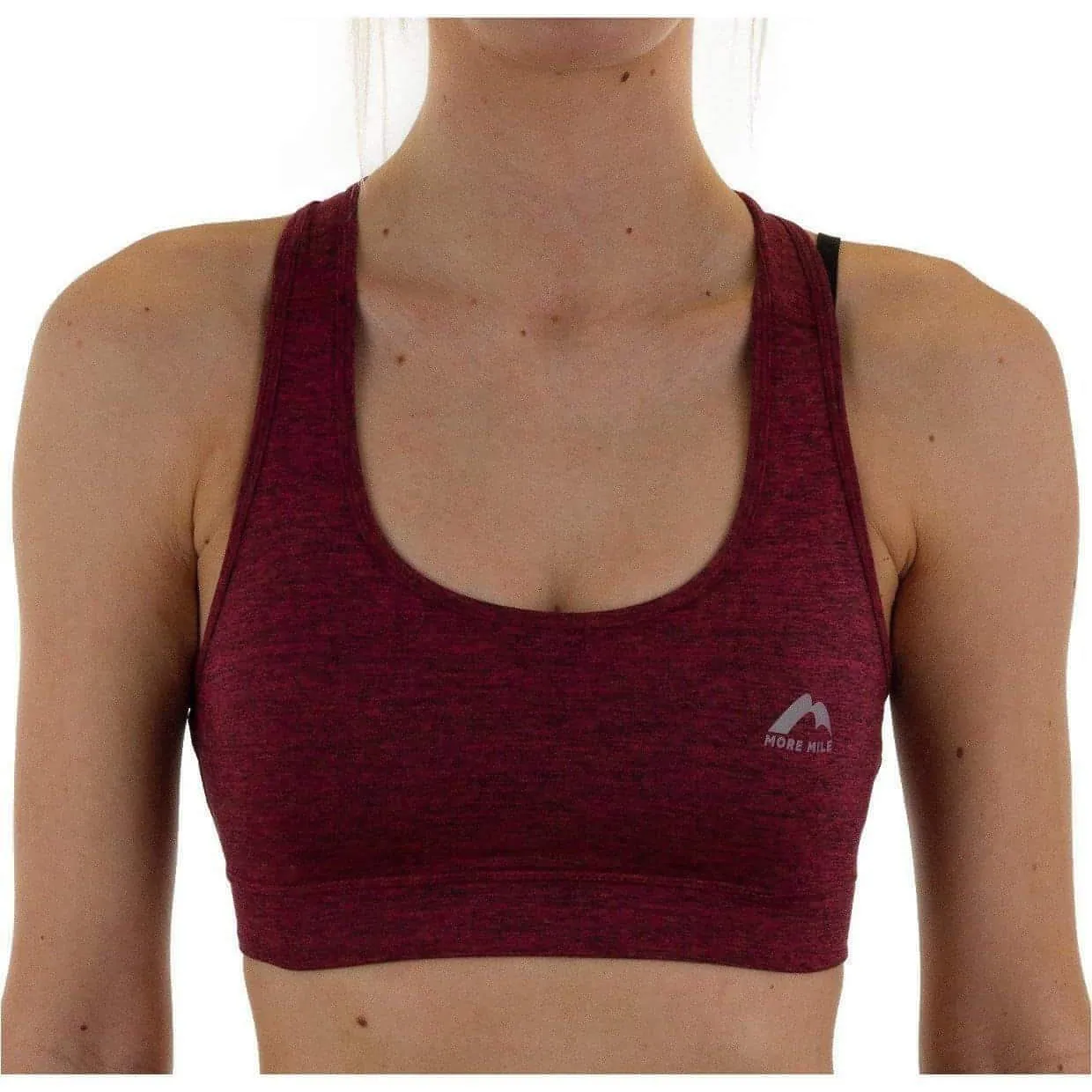 More Mile Train To Run Womens Running Crop Top - Purple