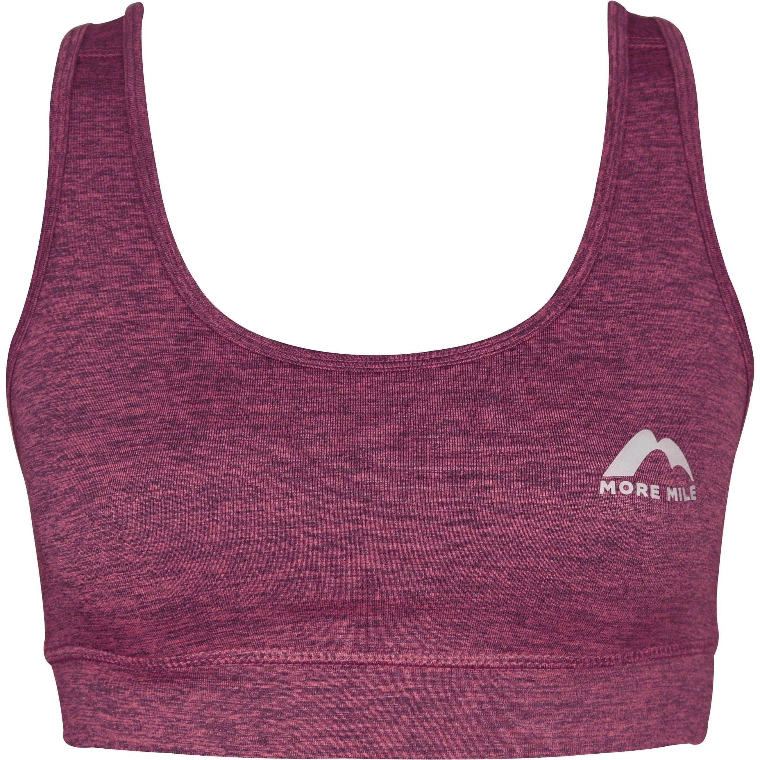 More Mile Train To Run Womens Running Crop Top - Purple