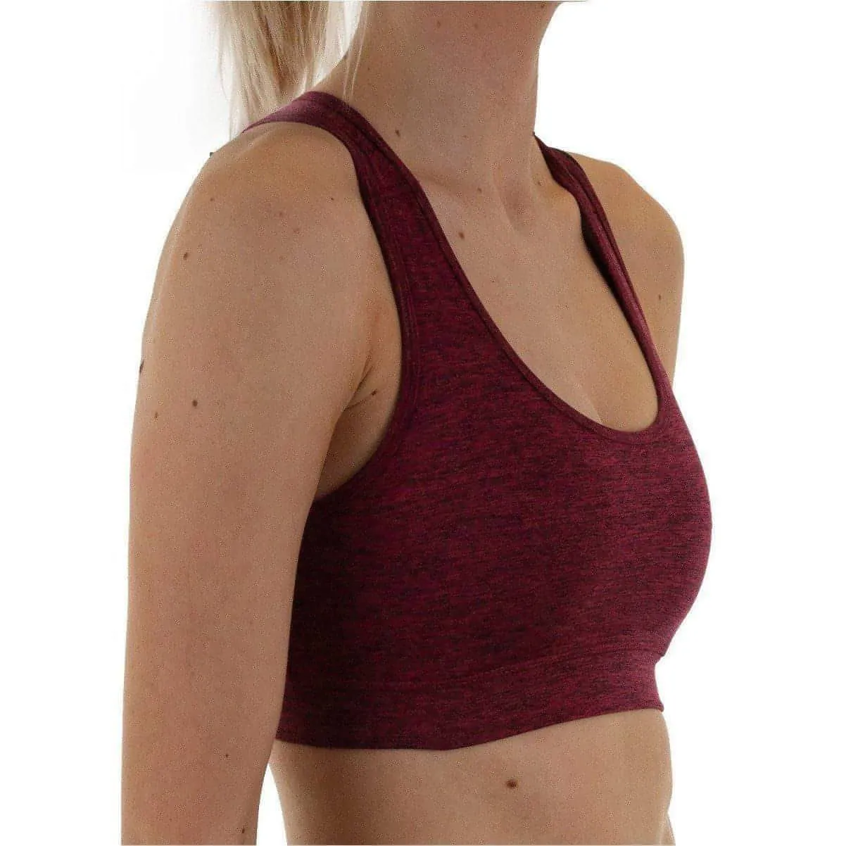 More Mile Train To Run Womens Running Crop Top - Purple