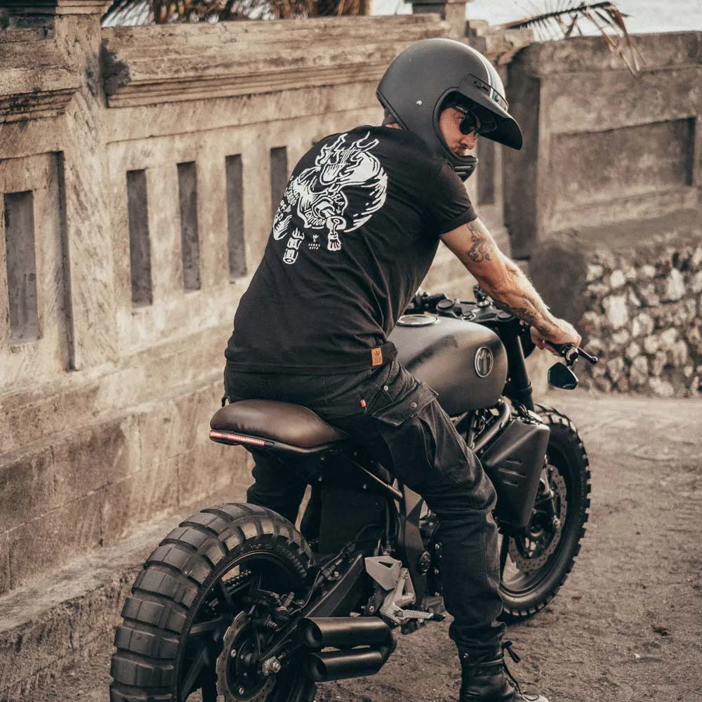 Motorcycle Jeans for Men - Black Chino Style Cordura®,  MARK KEV 01