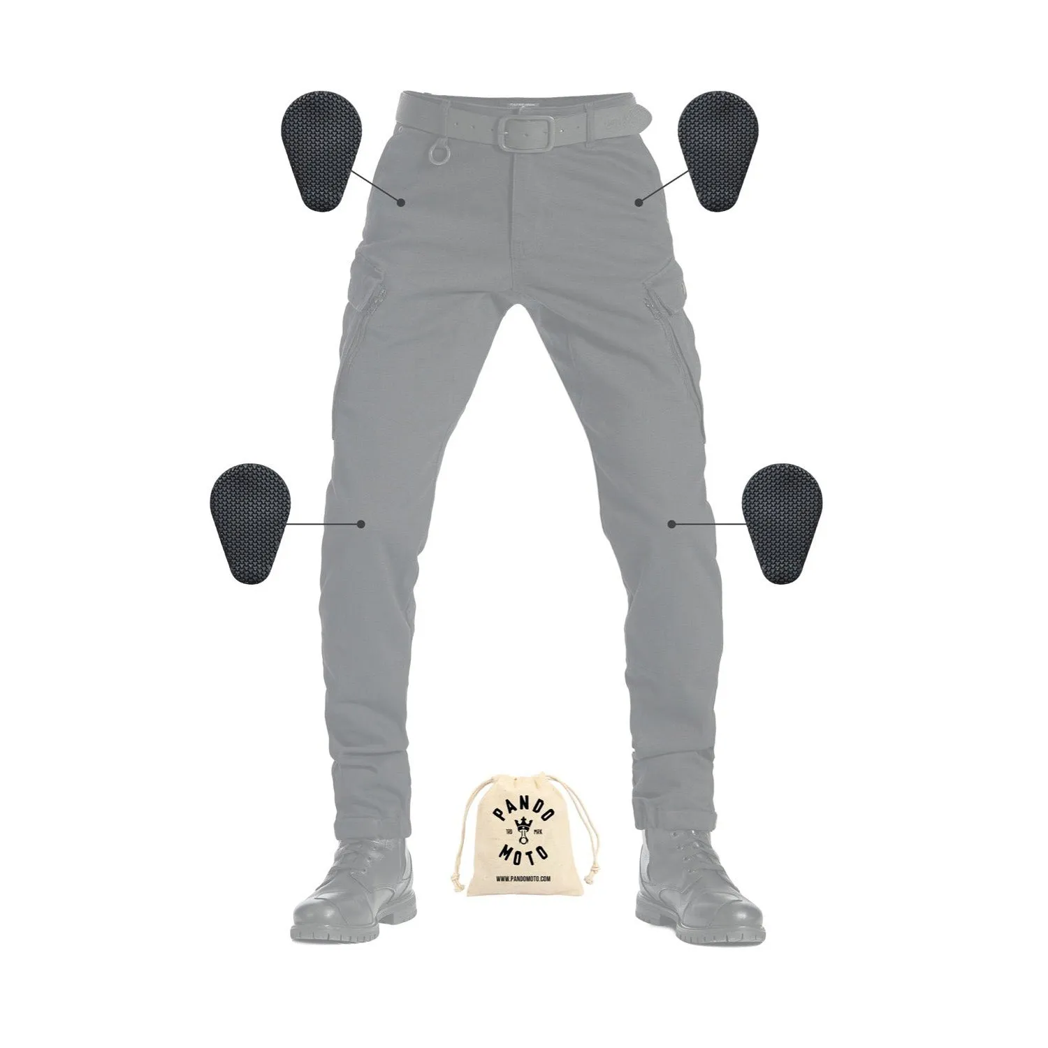 Motorcycle Jeans for Men - Black Chino Style Cordura®,  MARK KEV 01