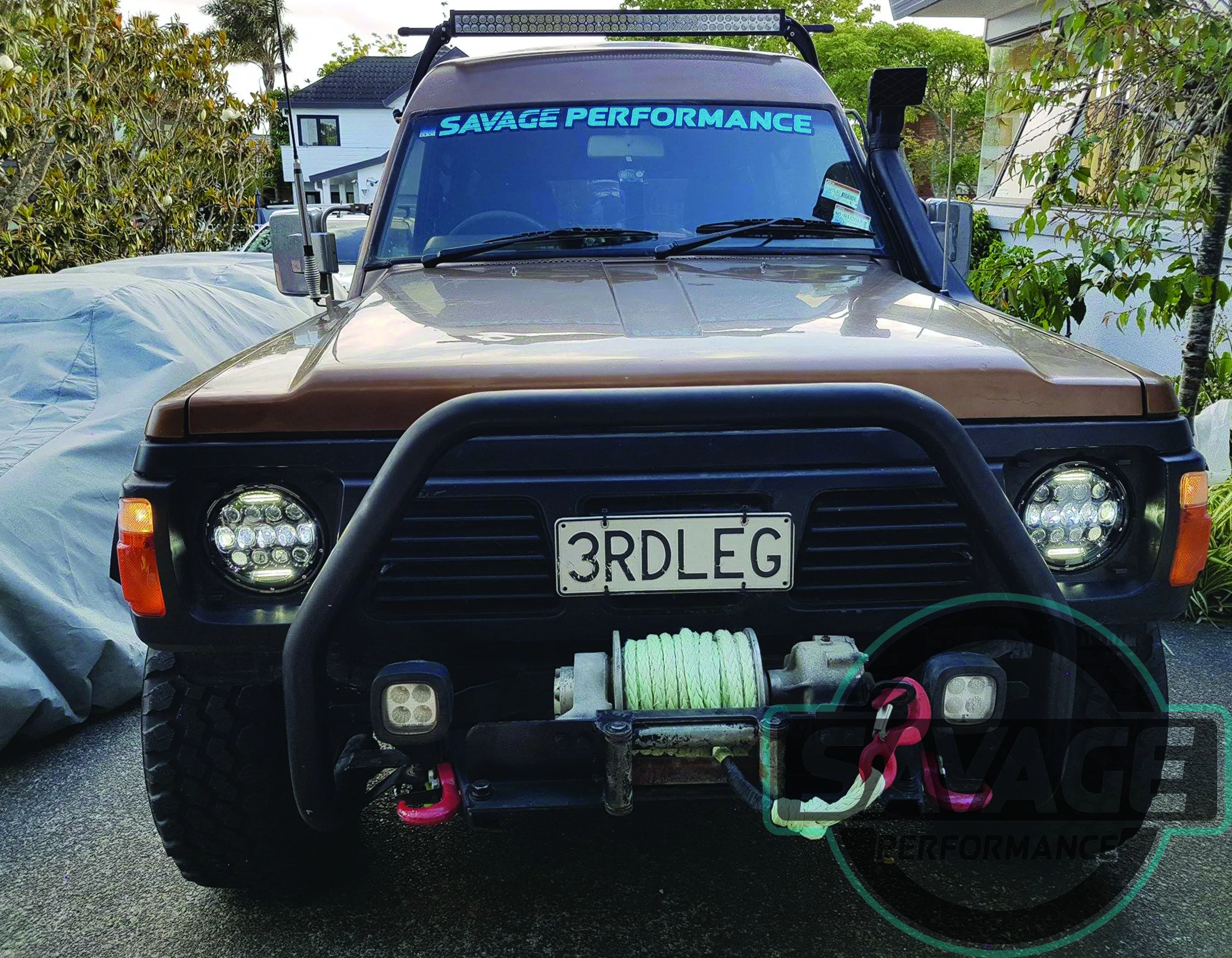 NISSAN SAFARI GQ Y60 7 Inch Round LED Headlight *Savage Performance*