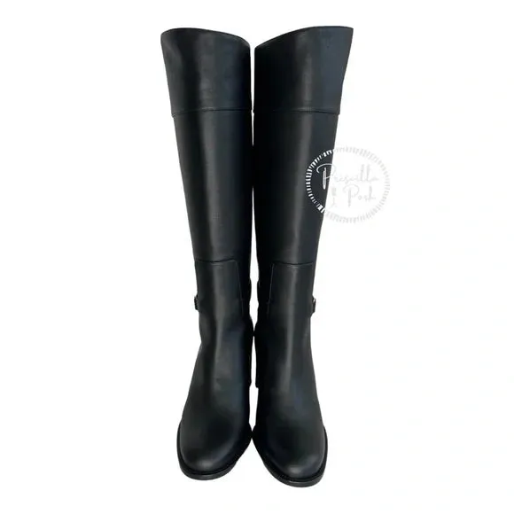 NWB Christian Louboutin Lock Botta 70 leather knee-high boots Black Leather 38