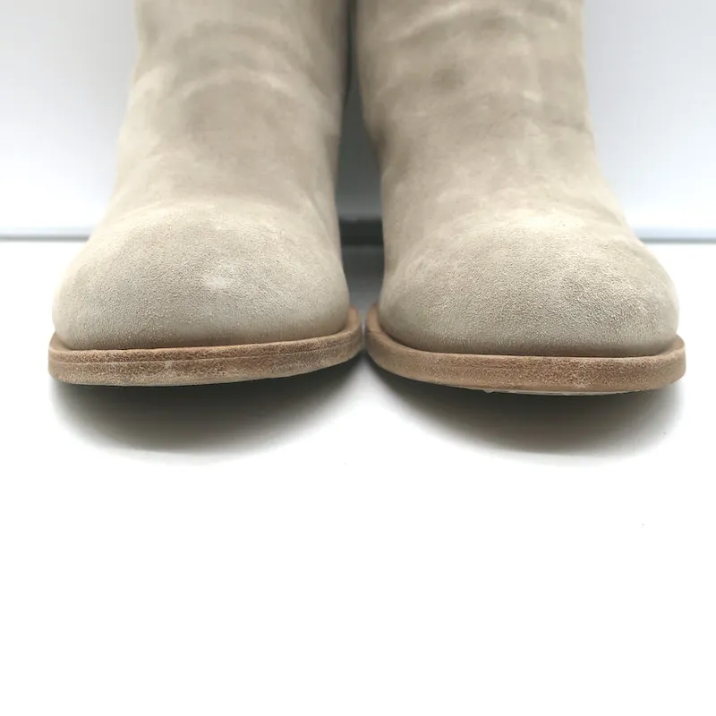 Officine Creative Denner Side-Zip Ankle Boots Taupe Suede Size 40 NEW