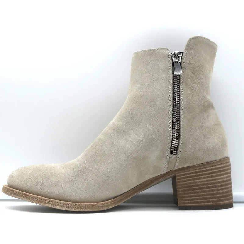 Officine Creative Denner Side-Zip Ankle Boots Taupe Suede Size 40 NEW