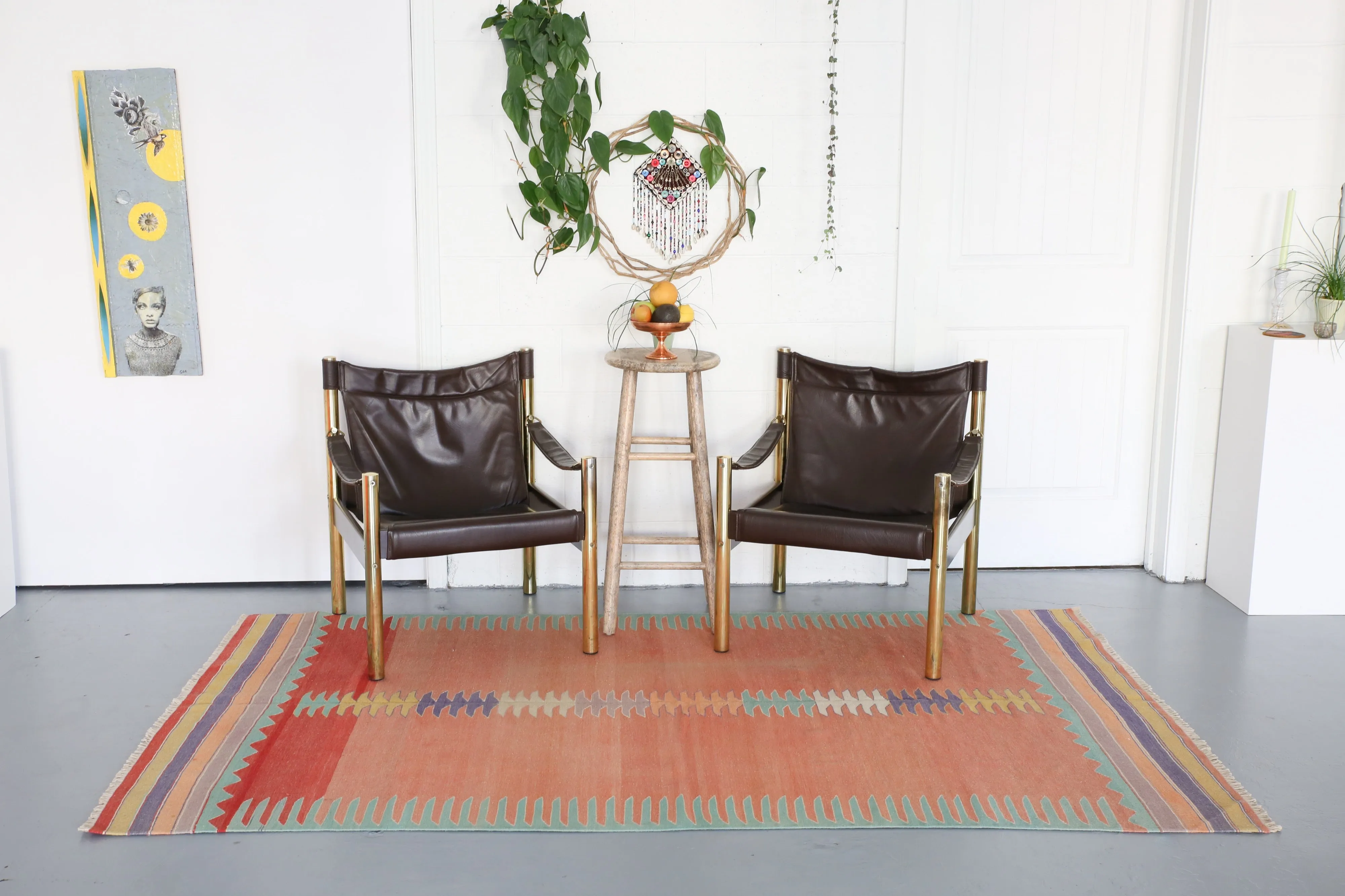 Old Bodrum Bos Kilim 4.8x8ft