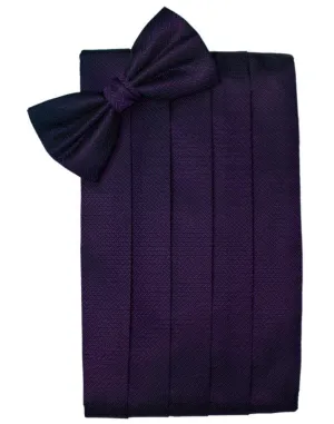 Plum Herringbone Kids Cummerbund