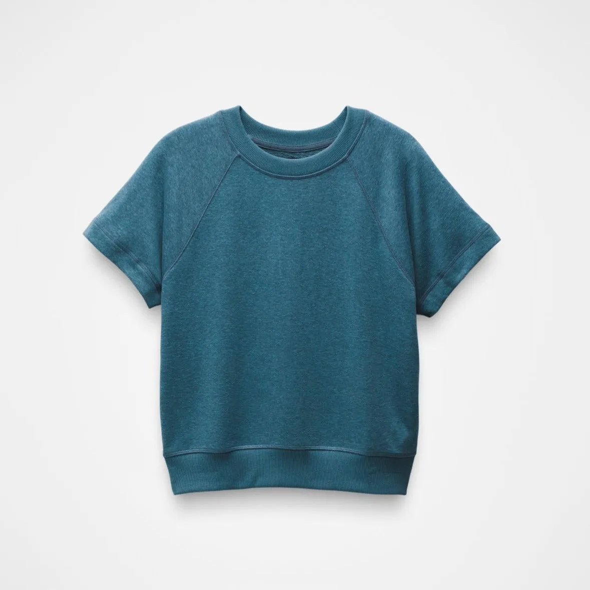 prAna Cozy Up Wandery Short Sleeve-High Tide Heather-Final Sale