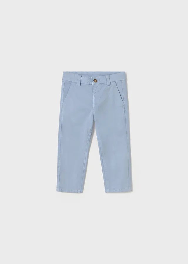 Pre-Order Mayoral 1116 Light Blue Linen Shirt, Mayoral 522 Light Blue Twill Trousers and Mayoral 1302 Jumper