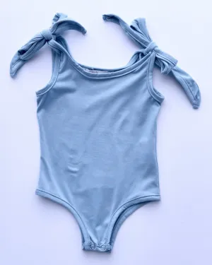 PREORDER! Madden Tie Shoulder Tank Top & Leotard - Light Blue