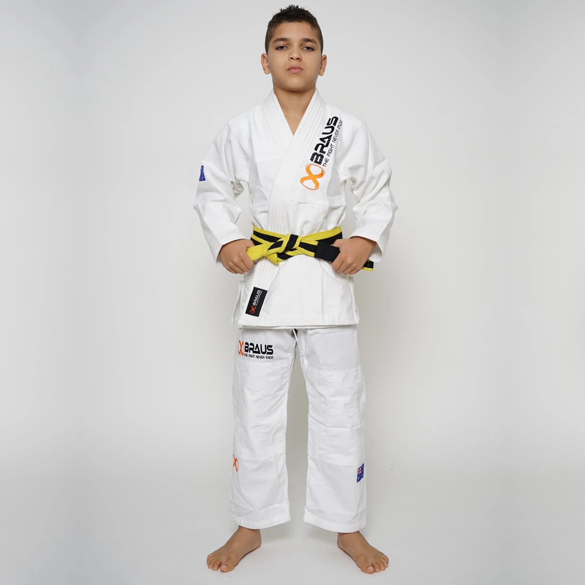 PRO LIGHT JIU JITSU GI KIDS WHITE BRAUS