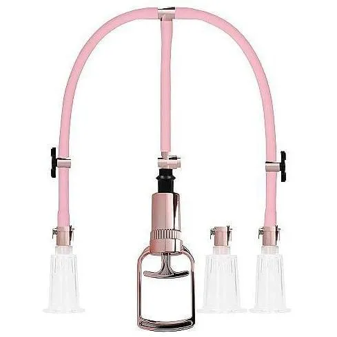 Pumped by Shots Clitoral & Nipple Pump Set Medium Rose Gold