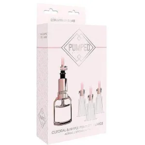 Pumped by Shots Clitoral & Nipple Pump Set Medium Rose Gold