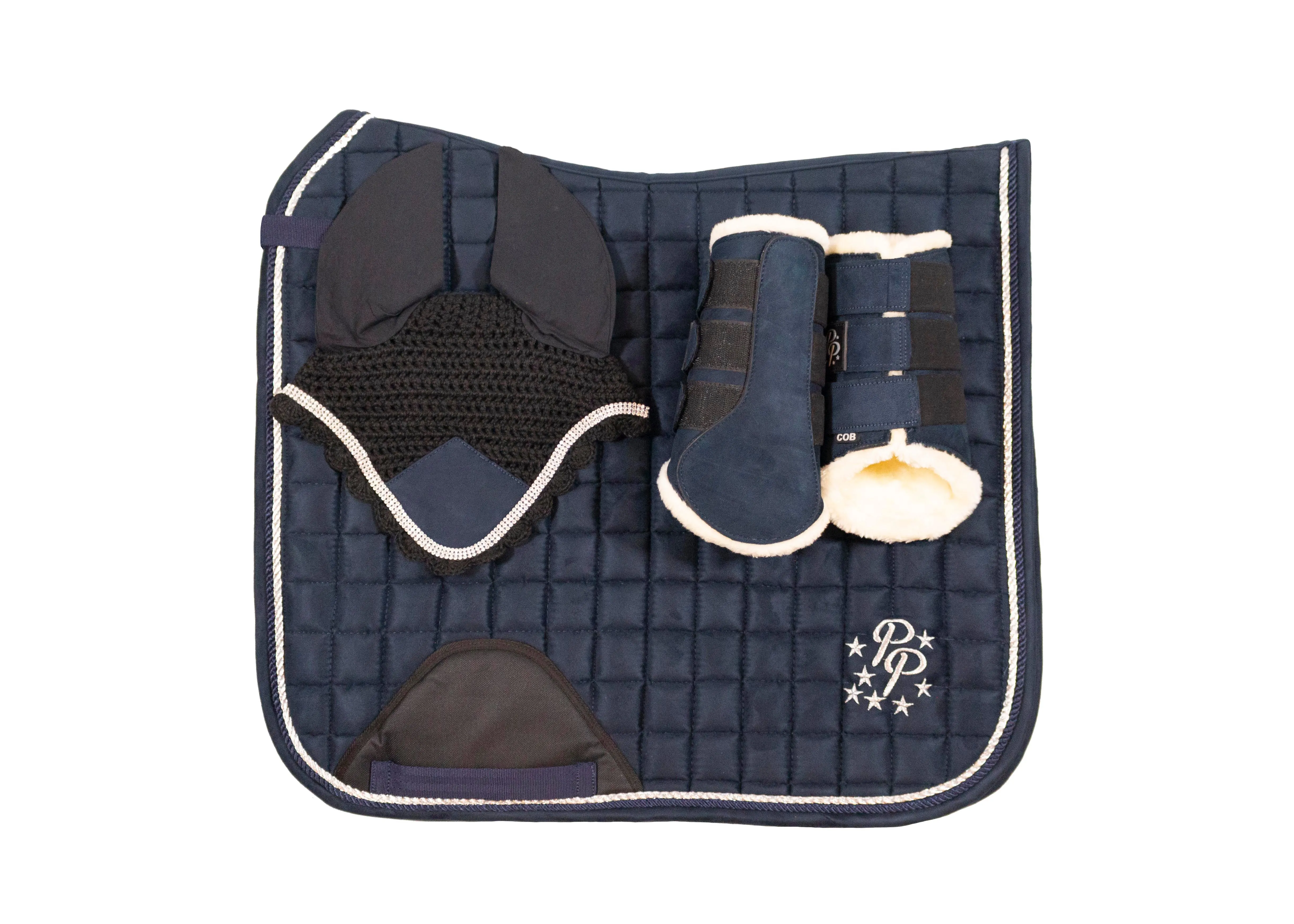 "Curacao" Navy Suede Dressage Set