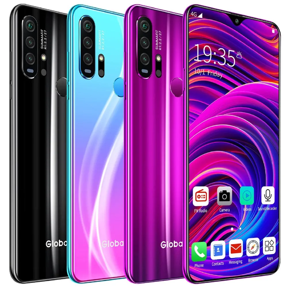 R30 pro Smart Phone 4G Network 3G   64g High Configuration Face Recognition Fingerprint Recognition Phone black_European regulations