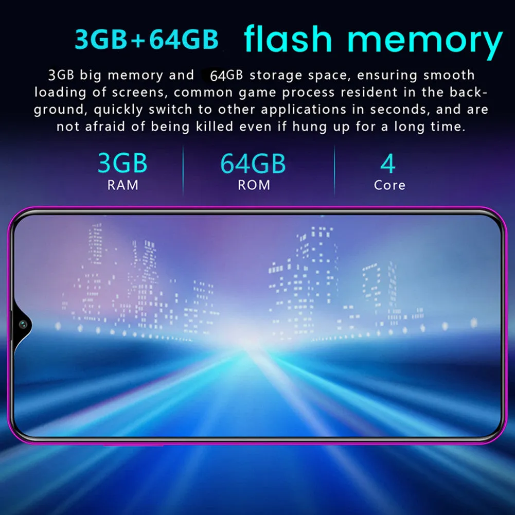 R30 pro Smart Phone 4G Network 3G   64g High Configuration Face Recognition Fingerprint Recognition Phone black_European regulations