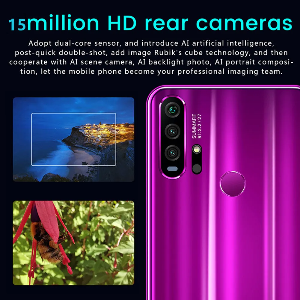 R30 pro Smart Phone 4G Network 3G   64g High Configuration Face Recognition Fingerprint Recognition Phone black_European regulations