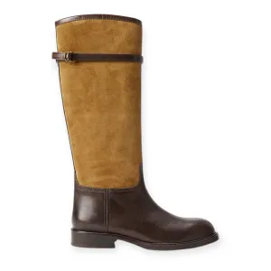 Ralph Lauren Shoes, Two-Tone Suede & Leather Riding Boots (size 7)
