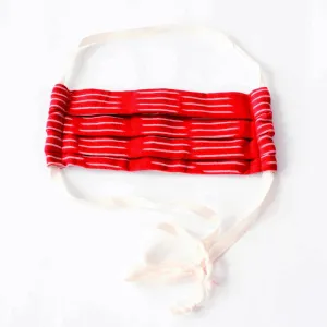 Red Ikat Stripe Reusable Cloth Face Mask