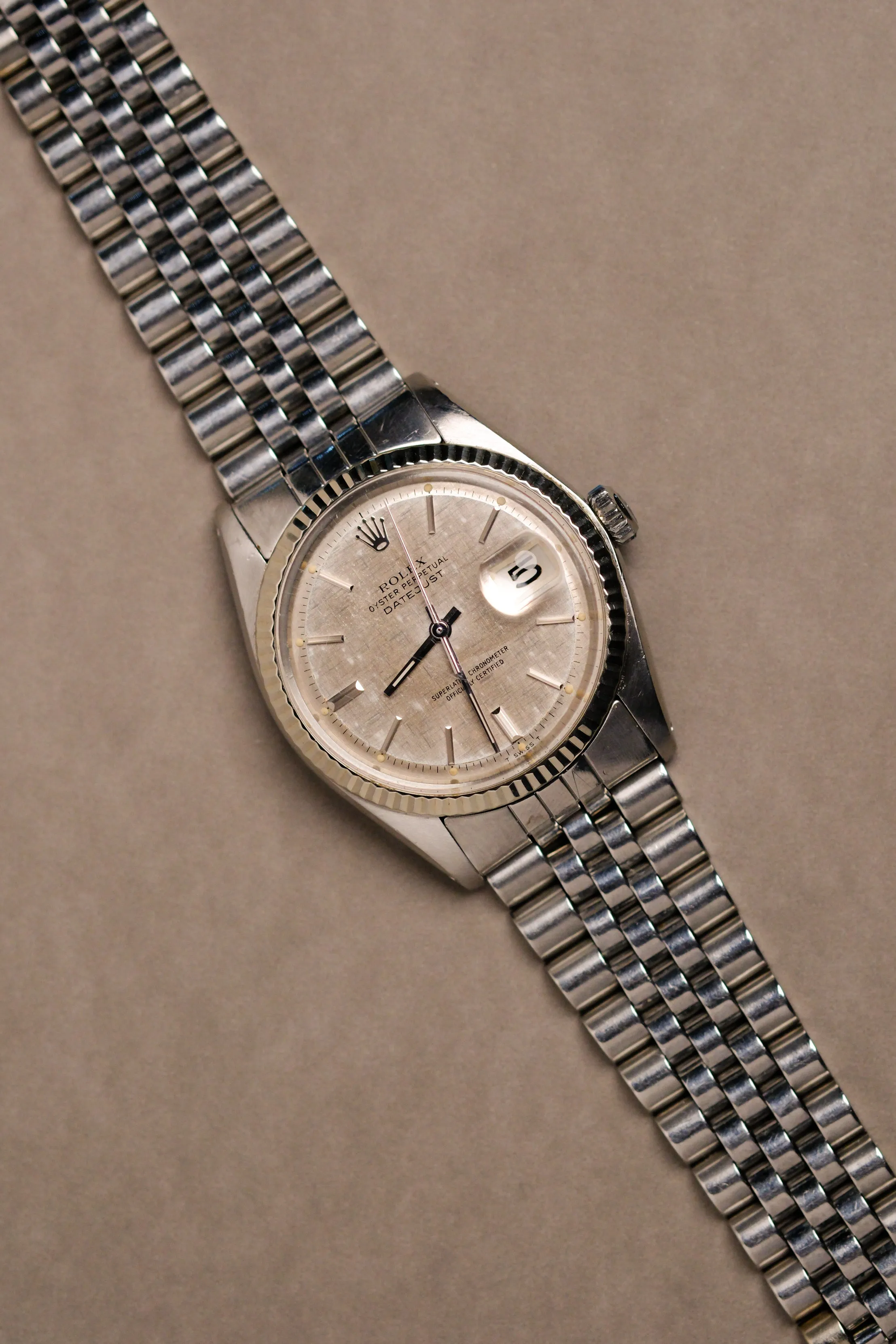 Rolex Datejust 1601 Aged Linen dial w/ Light Cream Patina - 1976