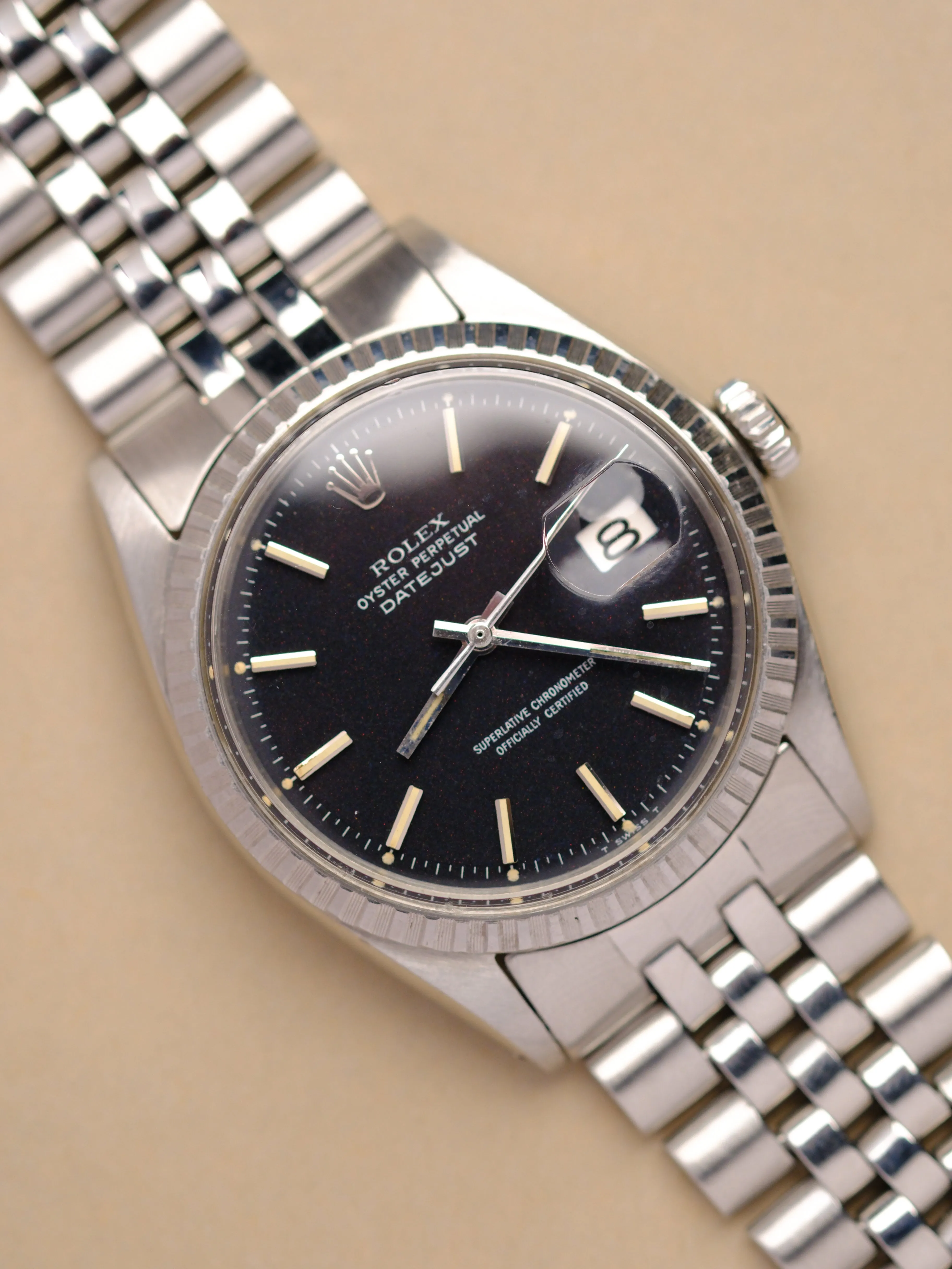Rolex Datejust 1603 Black 'Confetti' Dial - 1970