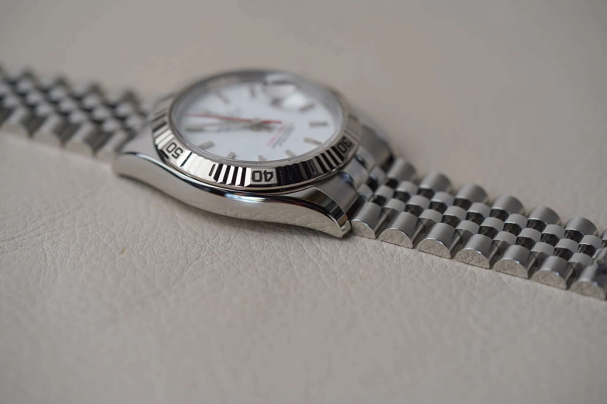 Rolex Datejust Turn-O-Graph 116264 White Dial Jubilee