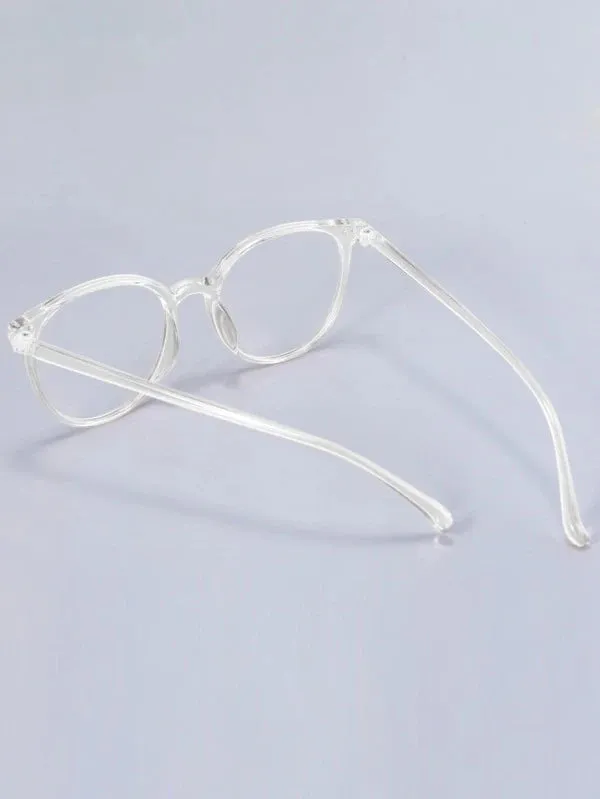 Round Frame Anti-Blue Light Eyeglasses - Clear