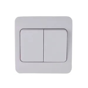 Schneider Electric GGBL1022W Lisse White Moulded 10AX 2G 2-Way Wide Rocker Switch